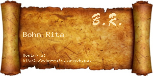 Bohn Rita névjegykártya
